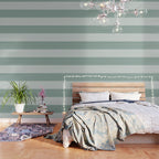 Two Tone Stripes - Sage Wallpaper Gallery Image 3