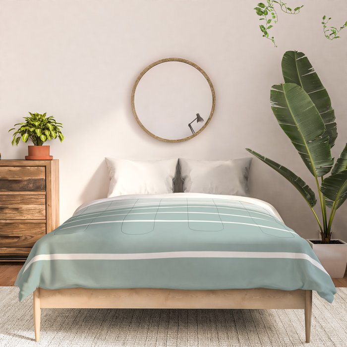 Two Tone Stripes - Sage Comforter Gallery Image 3
