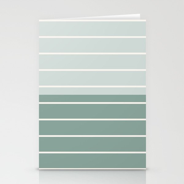 Two Tone Stripes - Sage Stationery Card Gallery Image 1
