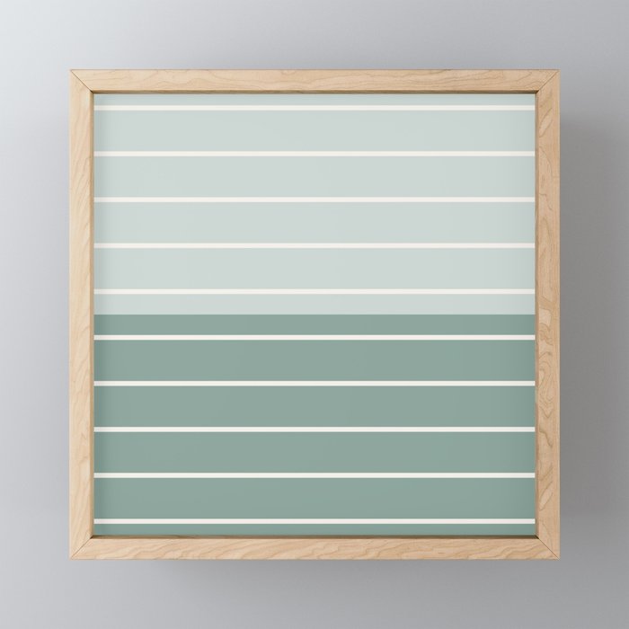 Two Tone Stripes - Sage Mini Art Print Gallery Image 1