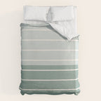 Two Tone Stripes - Sage Duvet Cover Gallery Image 6
