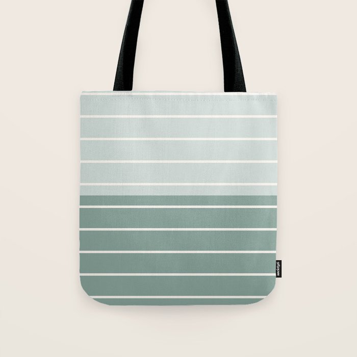 Two Tone Stripes - Sage Tote Bag Gallery Image 1