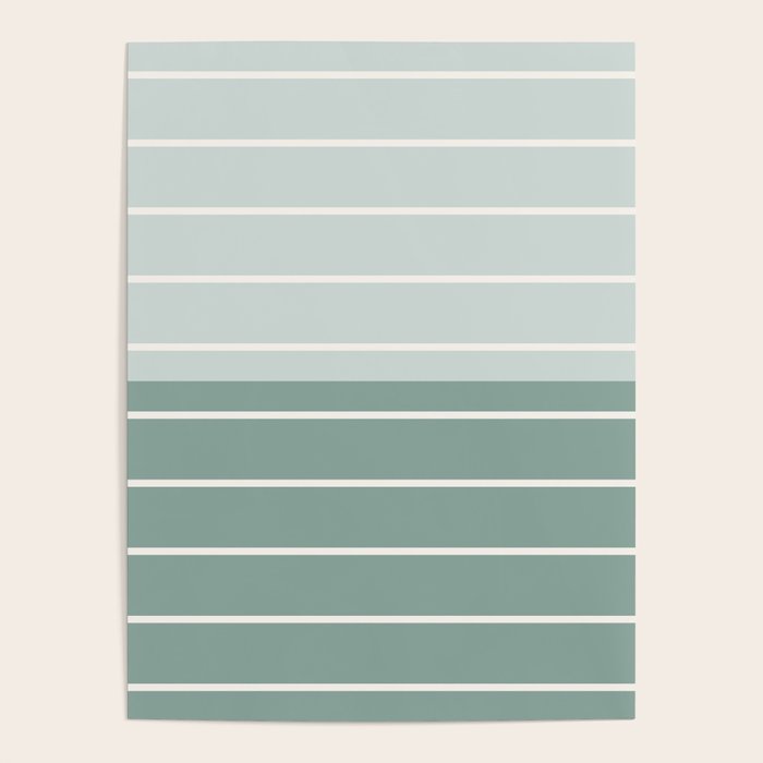 Two Tone Stripes - Sage Poster Gallery Image 4