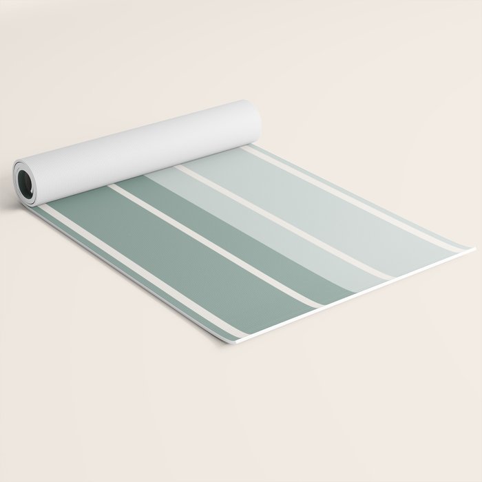 Two Tone Stripes - Sage Yoga Mat Gallery Image 2