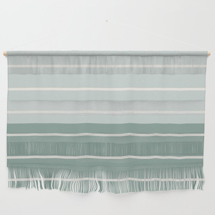 Two Tone Stripes - Sage Wall Hanging Gallery Image 1