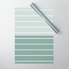 Two Tone Stripes - Sage Wrapping Paper Gallery Image 1