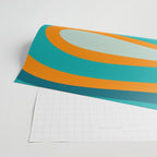 Retro Modern Swirls Abstract Turquoise Teal Orange Wrapping Paper Gallery Image 2