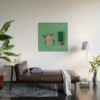 Dollhouse inventory / dark green Wood Wall Art Gallery Image 2