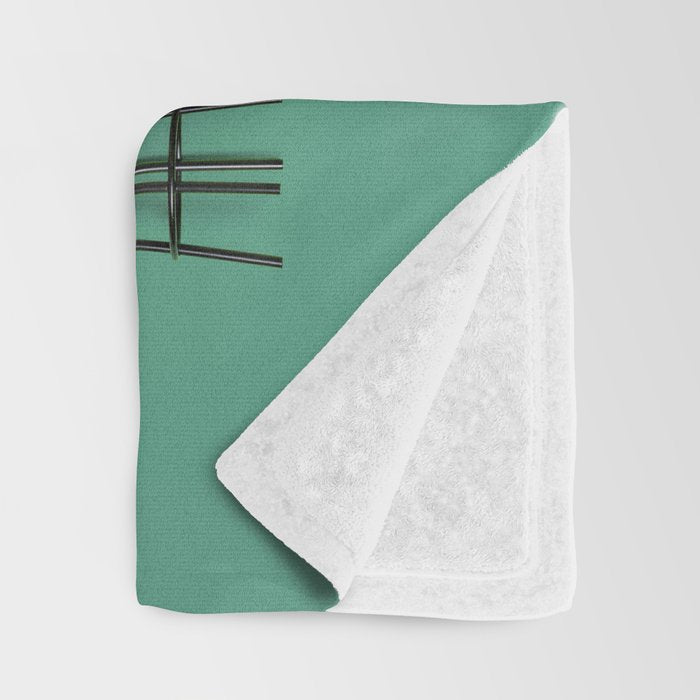 Dollhouse inventory / dark green Throw Blanket Gallery Image 3
