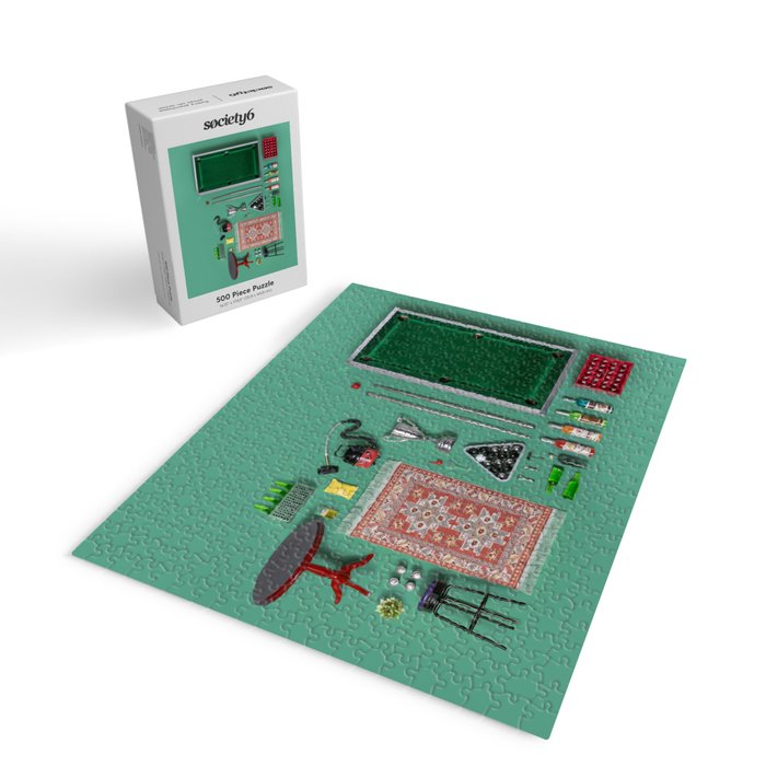 Dollhouse inventory / dark green Jigsaw Puzzle Gallery Image 2