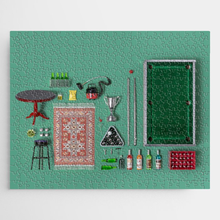 Dollhouse inventory / dark green Jigsaw Puzzle Gallery Image 1