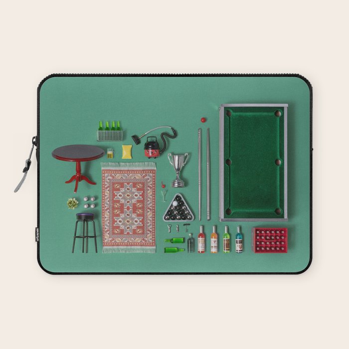 Dollhouse inventory / dark green Laptop Sleeve Gallery Image 1
