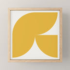 Bold Geometric Shapes - Golden Yellow Mini Art Print Gallery Image 1