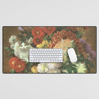 Flower Cats - Botanical cat arrangement Desk Mat Gallery Image 1