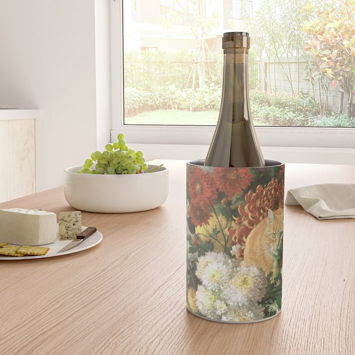 Flower Cats - Botanical cat arrangement Wine Chiller Gallery Image 4