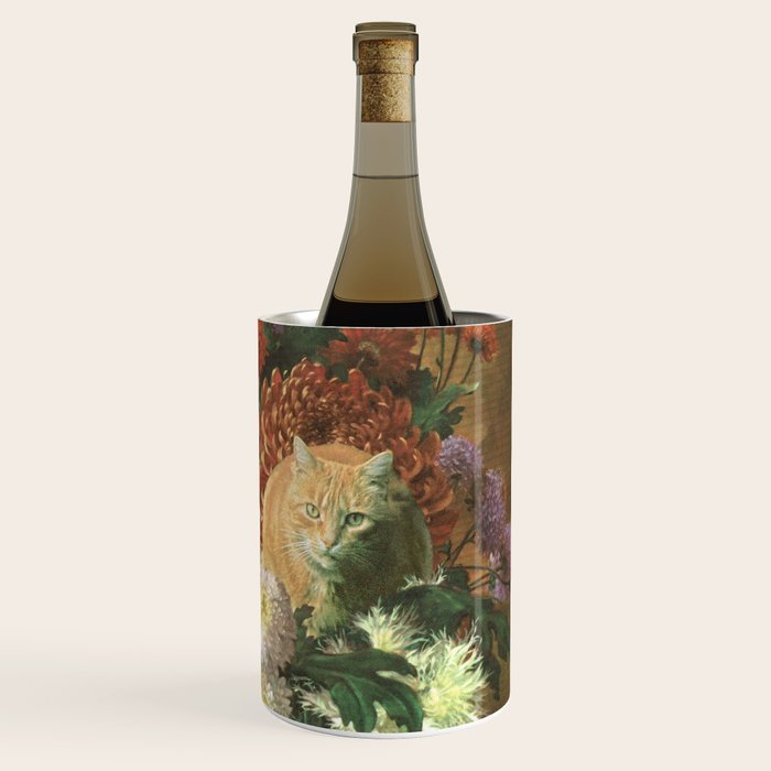 Flower Cats - Botanical cat arrangement Wine Chiller Gallery Image 3