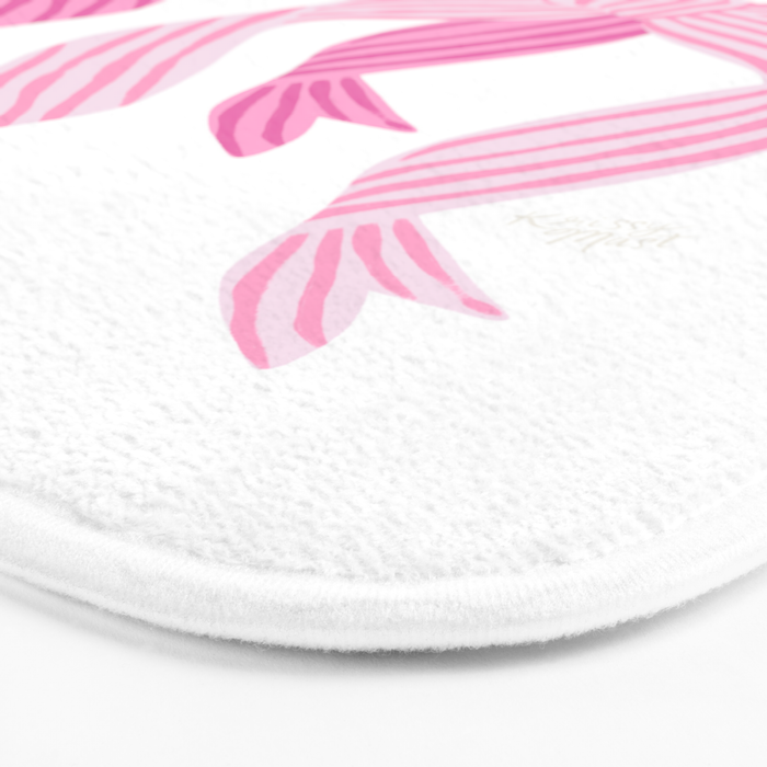striped bows in pink Bath Mat Gallery Image 3