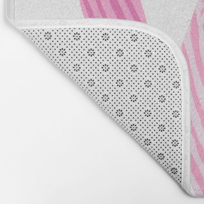 striped bows in pink Bath Mat Gallery Image 2