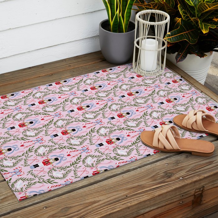 Nutcracker Holiday Pattern Outdoor Rug Gallery Image 2