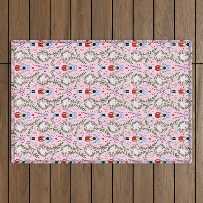 Nutcracker Holiday Pattern Outdoor Rug Gallery Image 1