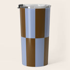Duo II - Brown and Blue Stripes Travel Mug Gallery Image 3