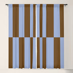 Duo II - Brown and Blue Stripes Window Curtain Gallery Image 5