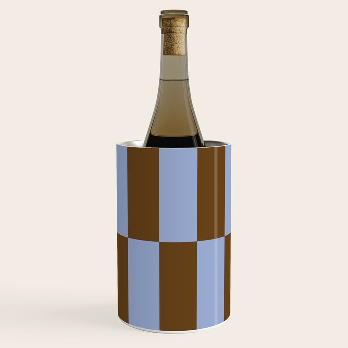 Duo II - Brown and Blue Stripes Wine Chiller Gallery Image 2