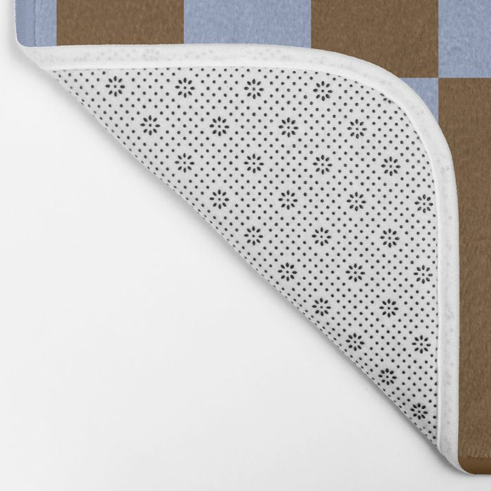 Duo II - Brown and Blue Stripes Bath Mat Gallery Image 2