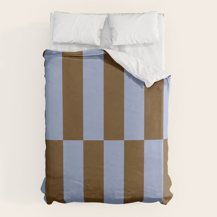 Duo II - Brown and Blue Stripes Duvet Cover Gallery Image 6
