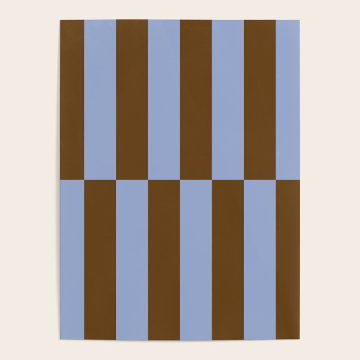 Duo II - Brown and Blue Stripes Poster Gallery Image 4
