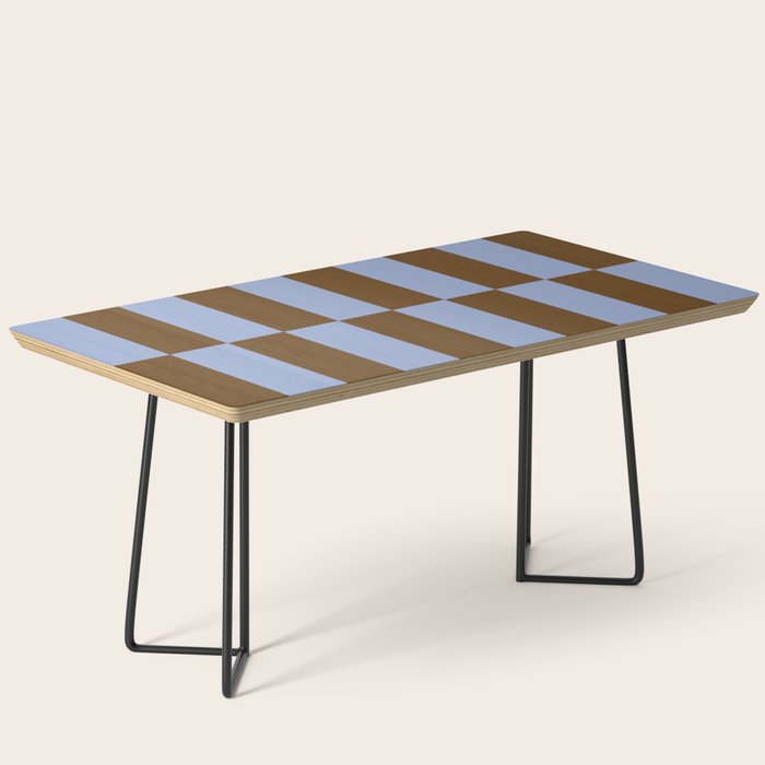 Duo II - Brown and Blue Stripes Coffee Table Gallery Image 1