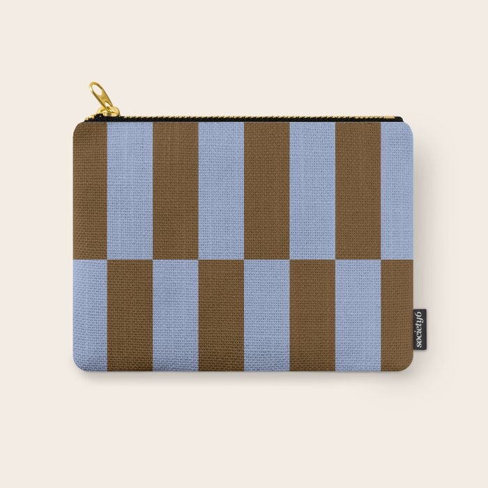 Duo II - Brown and Blue Stripes Carry All Pouch Gallery Image 1