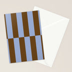 Duo II - Brown and Blue Stripes Stationery Card Gallery Image 2