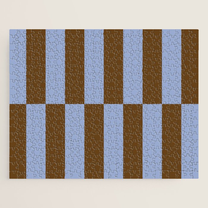 Duo II - Brown and Blue Stripes Jigsaw Puzzle Gallery Image 1