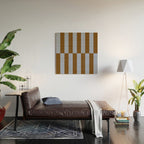Duo II - Brown and Blue Stripes Wood Wall Art Gallery Image 2