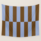 Duo II - Brown and Blue Stripes Wall Tapestry Gallery Image 4