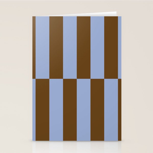 Duo II - Brown and Blue Stripes Stationery Card Gallery Image 2