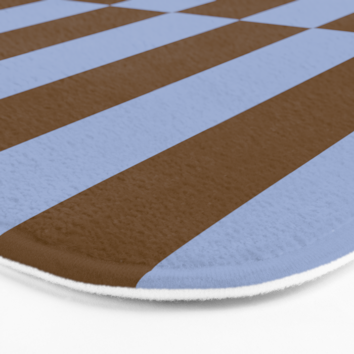 Duo II - Brown and Blue Stripes Bath Mat Gallery Image 3