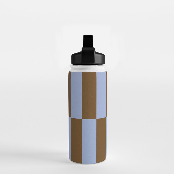 Duo II - Brown and Blue Stripes Water Bottle Gallery Image 2