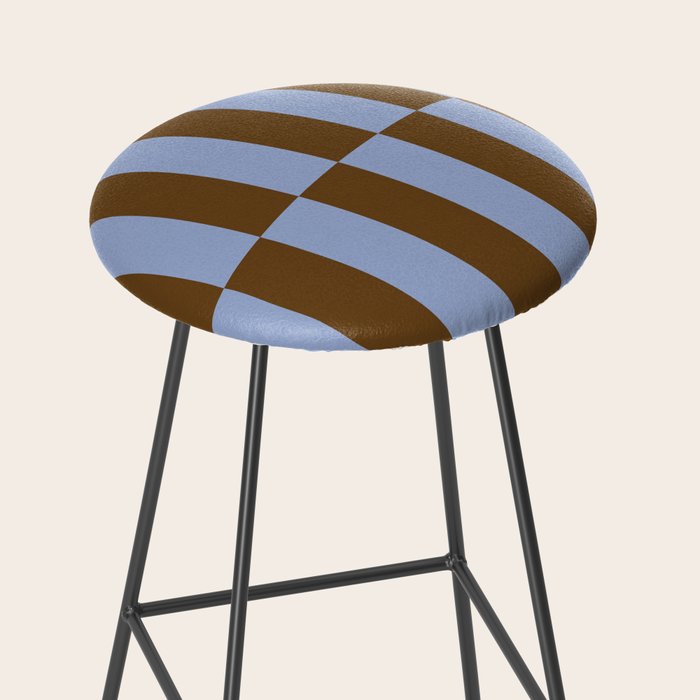 Duo II - Brown and Blue Stripes Stool Gallery Image 2