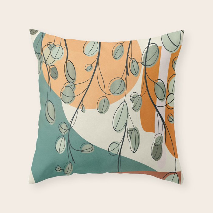 Elegant Shapes 04 Throw Pillow Gallery Image 1