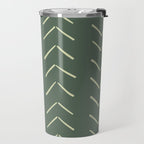 Boho Big Arrows in Leaf Green Travel Mug Gallery Image 2