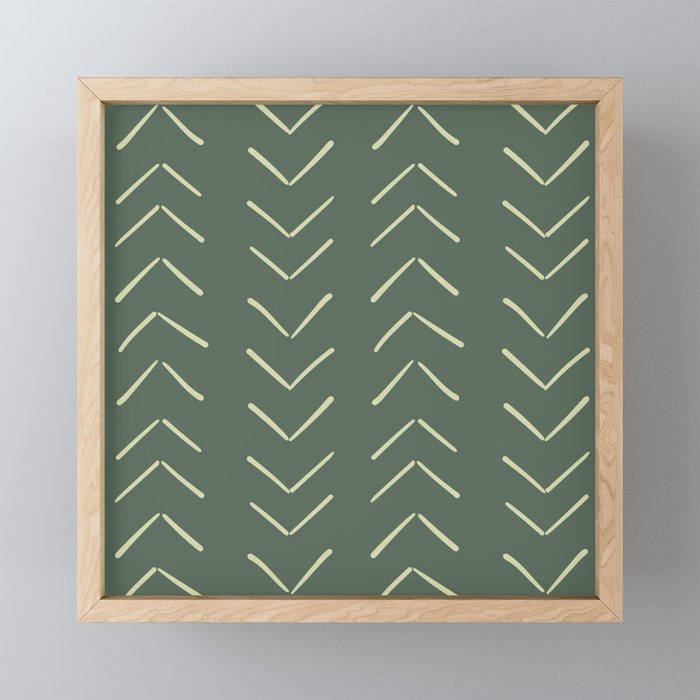 Boho Big Arrows in Leaf Green Mini Art Print Gallery Image 1
