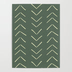 Boho Big Arrows in Leaf Green Poster Gallery Image 4