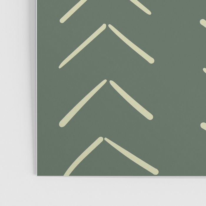 Boho Big Arrows in Leaf Green Poster Gallery Image 3