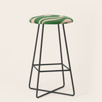 Retro Liquid Candy Swirl Abstract Pattern in Green and Blush Pink  Stool Gallery Image 1