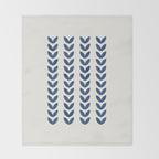 Leaf Pattern - Scandinavian Throw Blanket Gallery Image 2