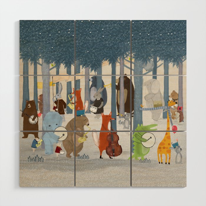 little nature parade Wood Wall Art Gallery Image 1