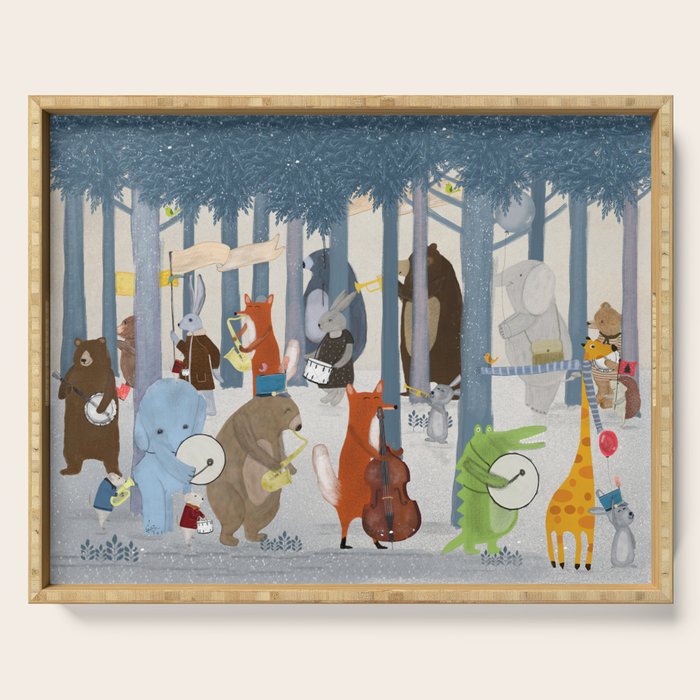 little nature parade Serving Tray Gallery Image 1