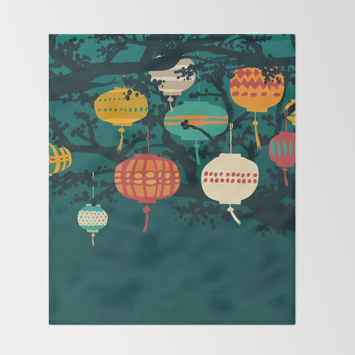 Lanterns Throw Blanket Gallery Image 2